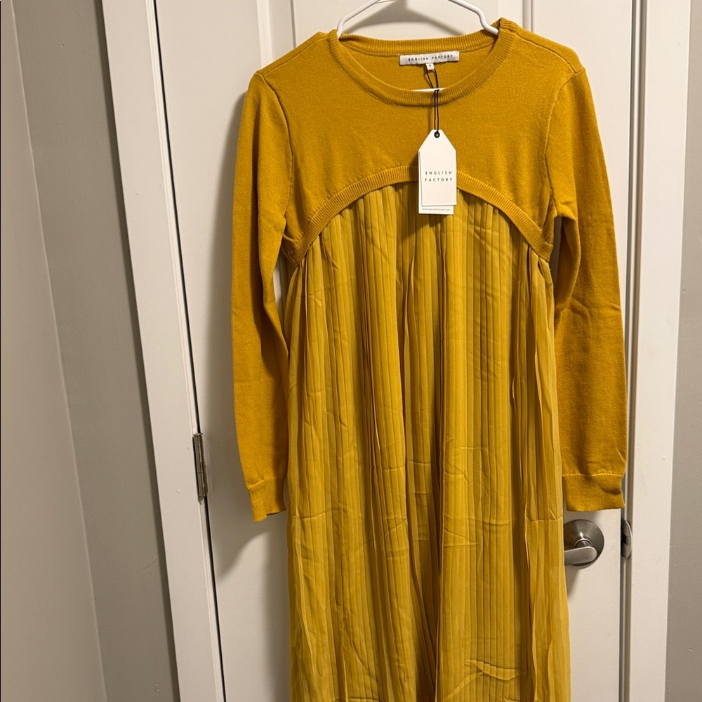 English Factory Mustard Yellow Dress